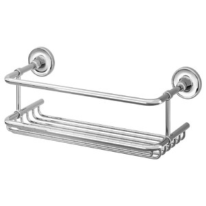 BROFJÄRDEN Shower shelf, chrome effect, 33x12 cm