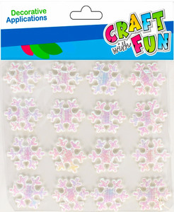 Christmas Fabric Stickers Snowflakes 16pcs