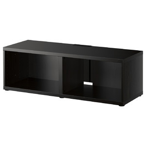 BESTÅ TV bench, black-brown, 120x40x38 cm