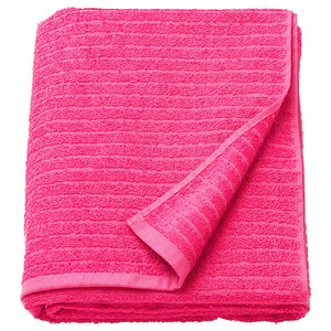 VÅGSJÖN Bath sheet, pink, 100x150 cm