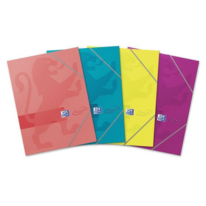 Document Folder with Elastic Band A4 Oxford Touch, 1pc, assorted colours