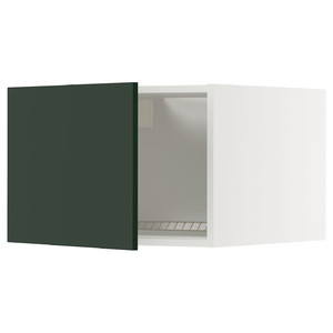 METOD Top cabinet for fridge/freezer, white/Havstorp deep green, 60x40 cm