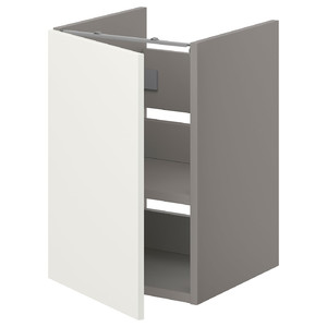 ENHET Bs cb f wb w shlf/door, grey, white, 40x40x60 cm