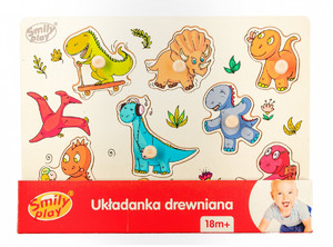 Smily Play Wooden Puzzle Dinosaurs 18m+