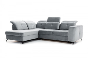 Corner Sofa-Bed Left Belavio L Grey Monolith 84