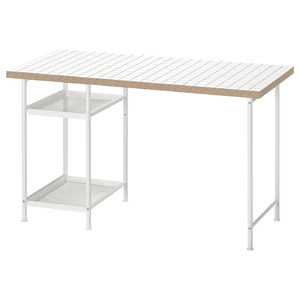 LAGKAPTEN / SPÄND Desk, white/anthracite, 120x60 cm