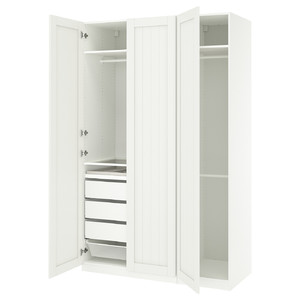 PAX / GULLABERG Wardrobe combination, white/white, 150x60x236 cm