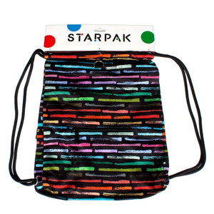 Drawstring Bag School Shoes/Clothes Bag Art Stripes