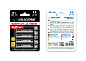 Rechargeable Batteries AA 2600mAh 4pcs