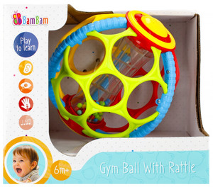 Bam Bam Gym Ball with Rattle 6m+