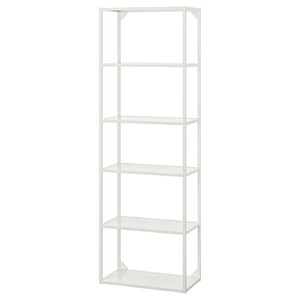 ENHET High fr w shelves, white, 60x30x180 cm