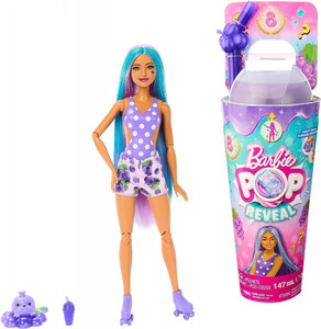 Barbie Pop Reveal Fruit Series Grape Fizz Doll HNW44 3+