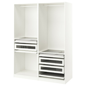 PAX Wardrobe combination, white, 150x58x201 cm