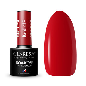 CLARESA UV/LED Color Gel Polish Red 419 5g