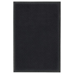 VATTENVERK Door mat, indoor, dark grey, 60x90 cm
