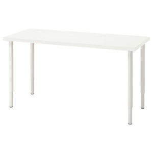 LAGKAPTEN / OLOV Desk, white, 140x60 cm