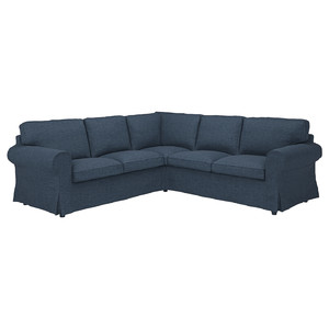 EKTORP Corner sofa, 4-seat, Kilanda dark blue