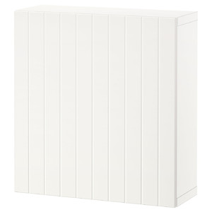 BESTÅ Wall-mounted cabinet combination, white/Sutterviken white, 60x22x64 cm