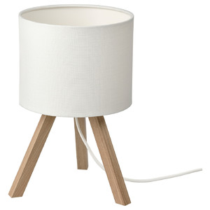 STORSEGEL Table lamp, ash/white