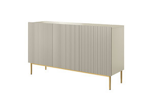 Three-Door Cabinet Nicole 150cm, cashmere/gold legs