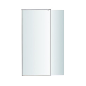 GoodHome Walk-in Shower Ezili 80 + 38 cm, chrome/transparent