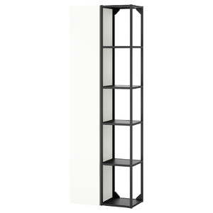 ENHET Storage combination, anthracite/white, 60x32x180 cm