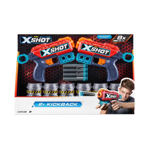 Zuru X-Shot Launcher Set Excel Double Kickback 8+