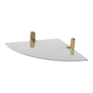 Bisk Bathroom Corner Shelf Nature, gold