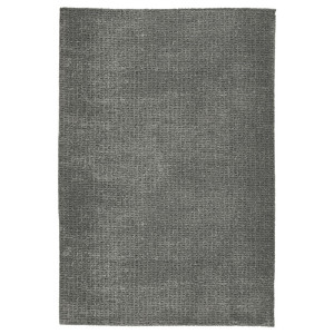 LANGSTED Rug, low pile, light grey, 60x90 cm