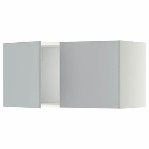 METOD Wall cabinet with 2 doors, white/Veddinge grey, 80x40 cm