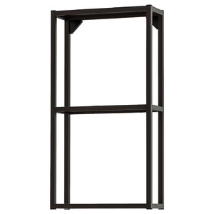 ENHET Wall fr w shelves, anthracite, 40x15x75 cm