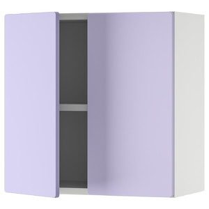 SMÅSTAD Wall cabinet, white lilac/with 1 shelf, 60x32x60 cm