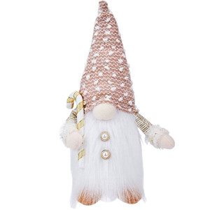 Christmas Decoration Glowing Gnome Elf Dwarf, beige