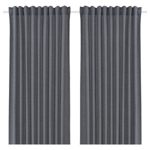 VÄXELBRUK Curtains, 1 pair, blue, 140x300 cm