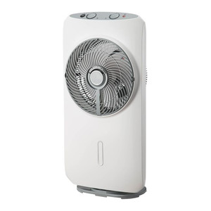 Standing Floor Fan with Mist 30cm, white