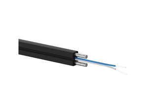 Alantec Optical Fiber Cable OS2 FTTH Flat SM 2J 9/125 LSOH 1000m, black