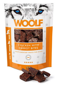 Woolf Complementary Snack for Dogs Chicken With Carrot Bites 100g