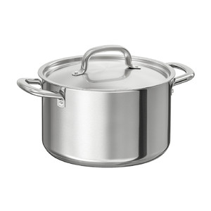 IKEA 365+ Pot with lid, stainless steel, 5.0 l