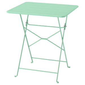 SUNDSÖ Table, light green outdoor, 65x65 cm