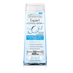 Bielenda Clean Skin Expert Moisturizing Micellar Liquid for Cleansing & Make-up Remover 400ml