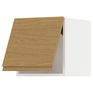 METOD Wall cabinet horizontal, white/Voxtorp oak effect, 40x40 cm