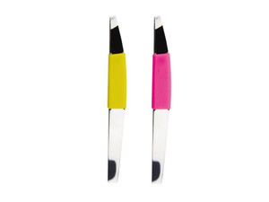 Slant Tip Tweezers, assorted colours, 1pc