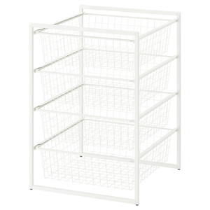 JONAXEL Frame with wire baskets, 50x51x70 cm