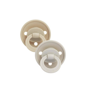 Elodie Details Pacifier Set of 2 Binkie Bundle Newborn Silicone Pure Khaki, 0-6m