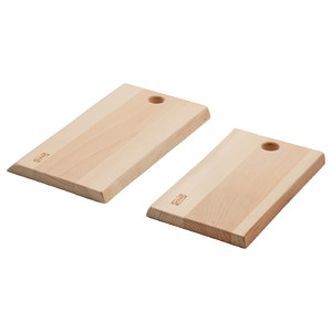 NÄBBFISK Serving/chopping board, set of 2, beech