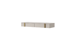 Wall-Mounted Console Table Dresser Verica, cashmere/gold handles