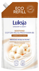 Luksja Creamy & Soft Caring Hand Wash Soothing Cotton Milk & Provitamin B5 - Refill 900ml