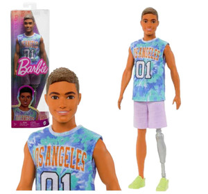 Barbie Ken Fashionistas Doll #212 With Jersey And Prosthetic Leg HJT11 3+