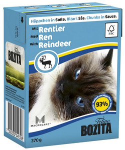 Bozita Cat Wet Food Reindeer Chunks in Sauce 370g