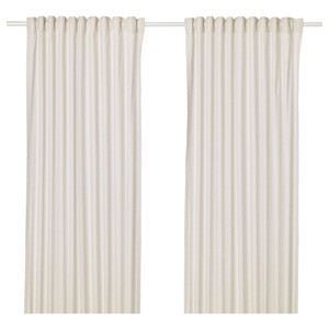 HANNALILL Curtains, 1 pair, beige, 145x250 cm